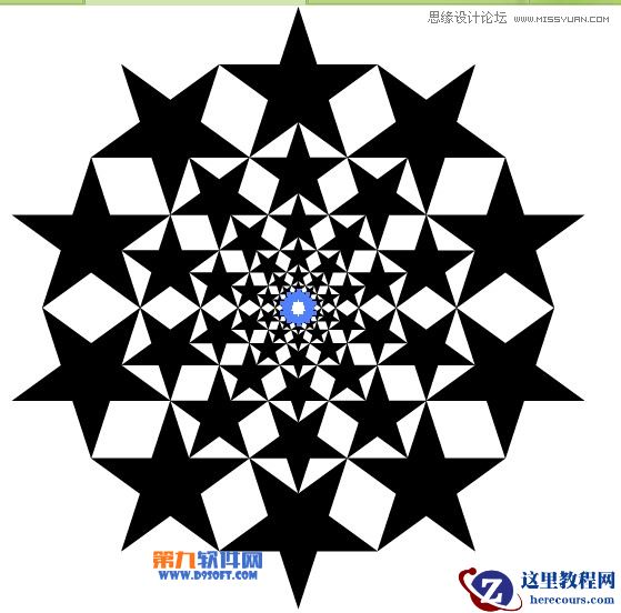 Illustrator制作复杂的五角星图案教程