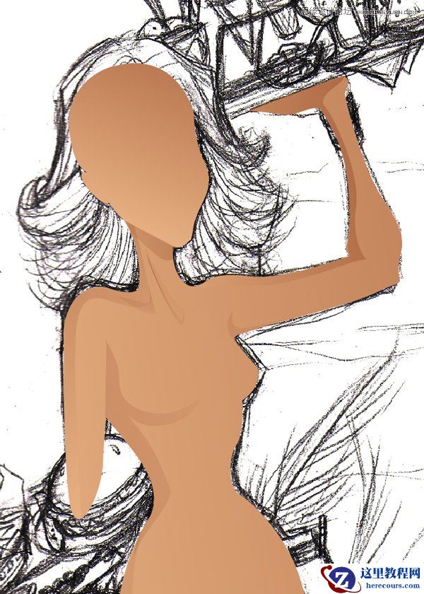 Illustrator绘制70年代的餐馆矢量插画教程