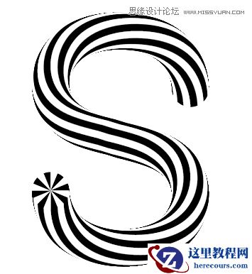 Illustrator绘制超酷立体风格的线条文字