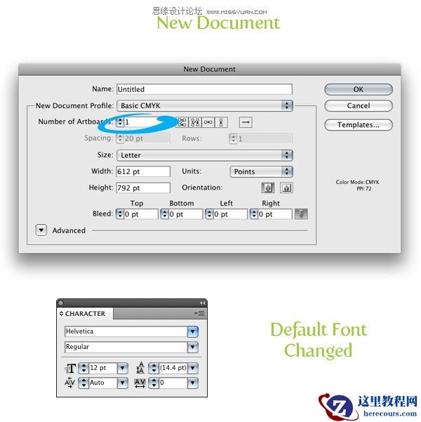 Illustrator为新文件改变默认字体