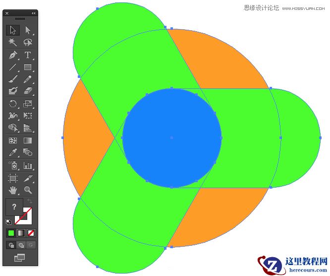 Illustrator绘制Google浏览器Chrome图标