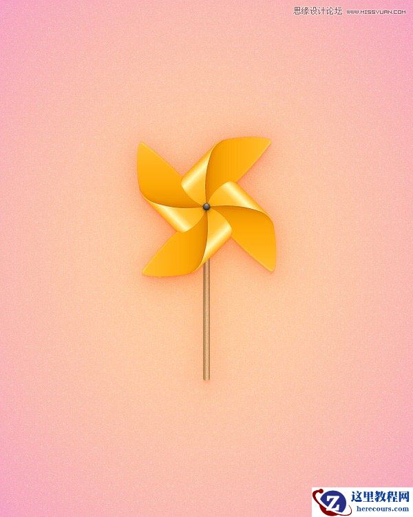 Illustrator绘制立体炫彩的风车教程