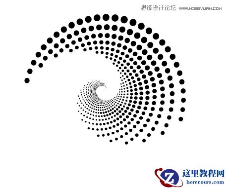 Illustrator制作点状扩散漩涡形状