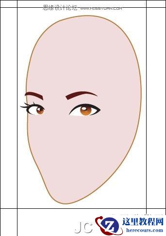 Illustrator插画人物系列之清纯美女的绘制