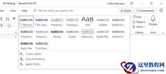 Word 2019完整样式库