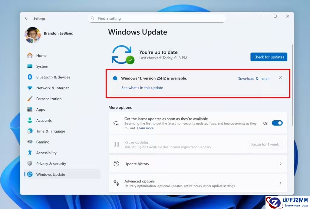 从24H2版本升级到25H2版本的方法