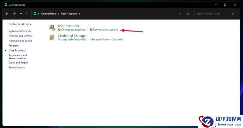 怎样使用控制面板删除Microsoft帐户？