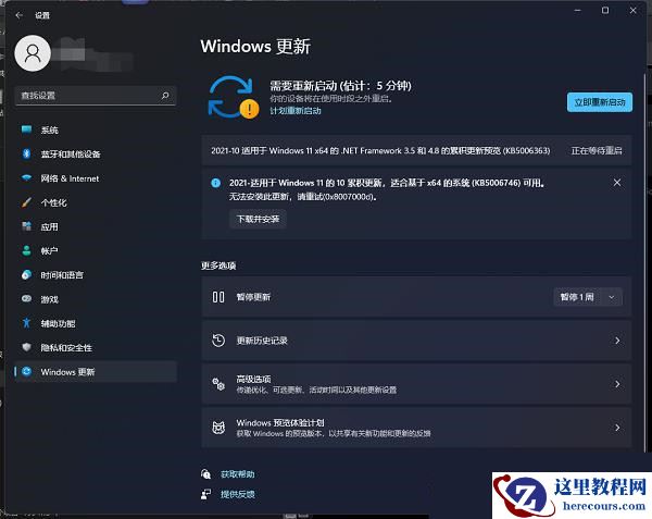 Win11电脑更新报错0x8007000d怎么处理？