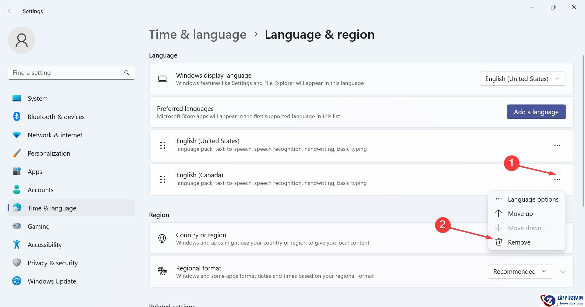 Win11怎么删除不需要的显示语言？Win11删除多余语言包教程