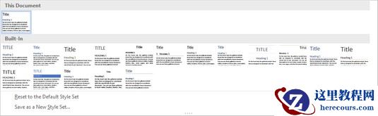 Word 2019样式设置图库