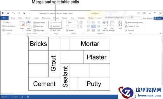 合并和拆分单元格以创建异常表。