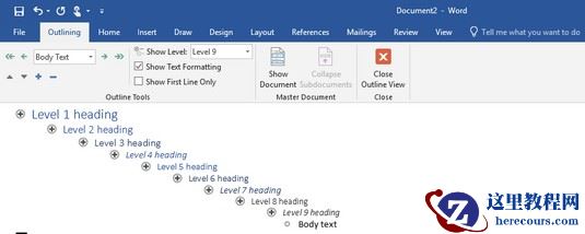 标题级别Office 2019