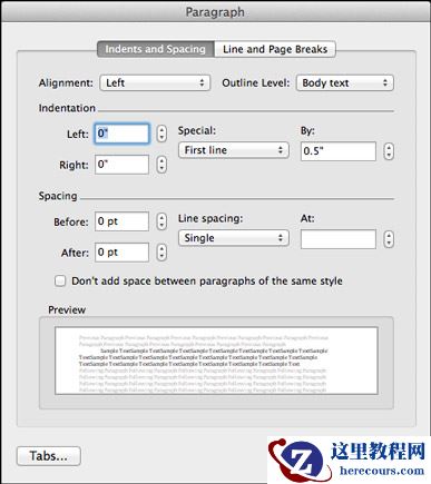 按Option + Command + M打开“段落”对话框。