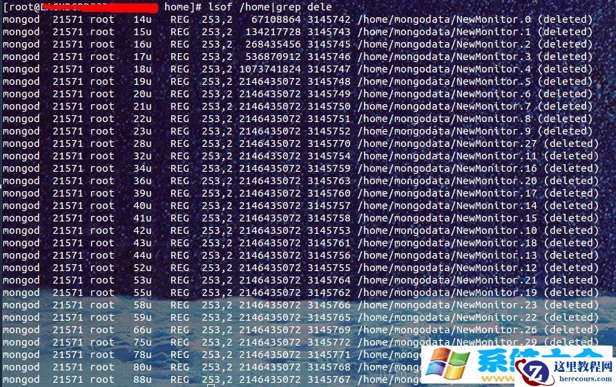 Linux解决文件删除了但磁盘可利用率没变