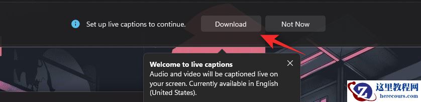 Win11 22H2如何启用系统范围实时字幕?