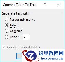 将表格转换为文字<b>Word</b>