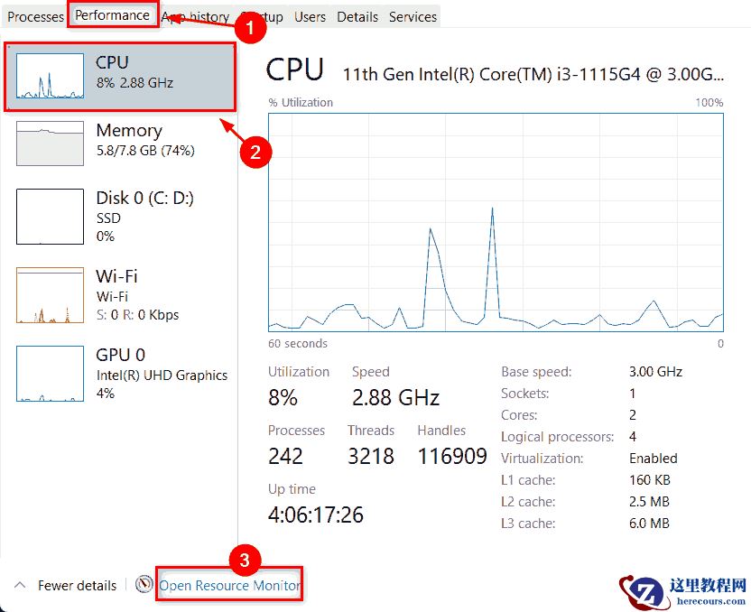怎么检查Win11中哪些进程占用更多CPU？