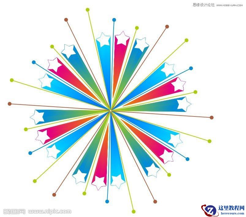 Coreldraw绘制带拖影效果的立体五角星