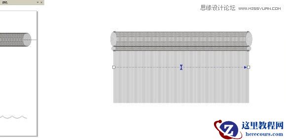 CorelDraw使用调和工具和变形工具画窗帘