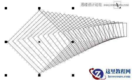 Photoshop简单制作抽象的同比缩放3维线条