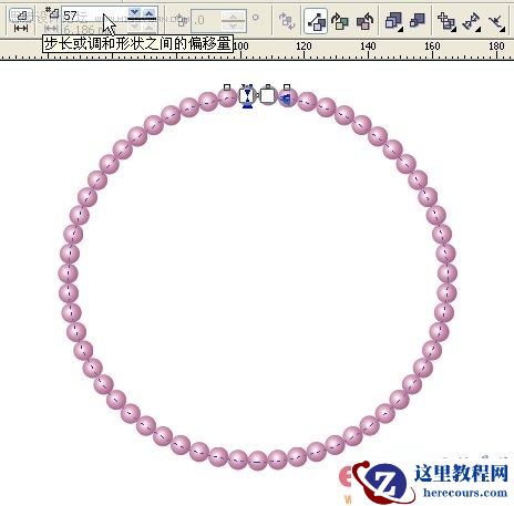 Coreldraw绘制一串发光的珍珠项链