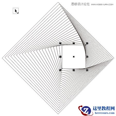 Photoshop简单制作抽象的同比缩放3维线条