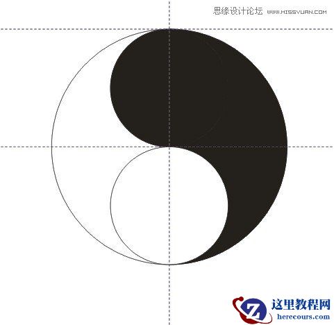 CorelDraw快速绘制时尚的太极形状