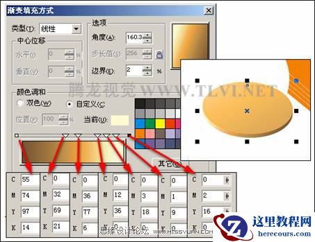 在CorelDRAW中使用渐变填充对象