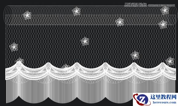 CorelDraw使用调和工具和变形工具画窗帘