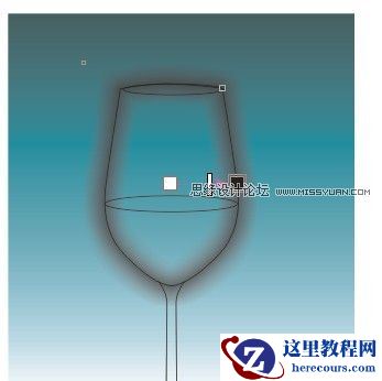 CorelDRAW绘制质感的高脚玻璃杯
