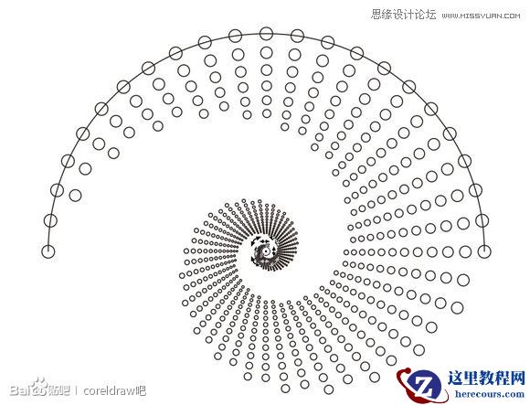 CorelDraw制作漂亮圆点螺旋状效果