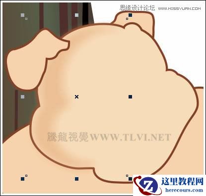 CorelDRAW绘制可爱的泡泡猪卡通插画