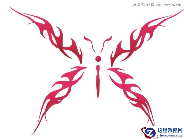 CorelDraw绘制时尚的蝴蝶花纹图案教程