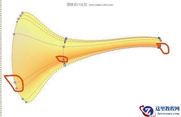 CorelDraw教程：用网格工具画个可爱卡通唢呐