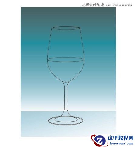 Coreldraw绘制质感的高脚杯教程