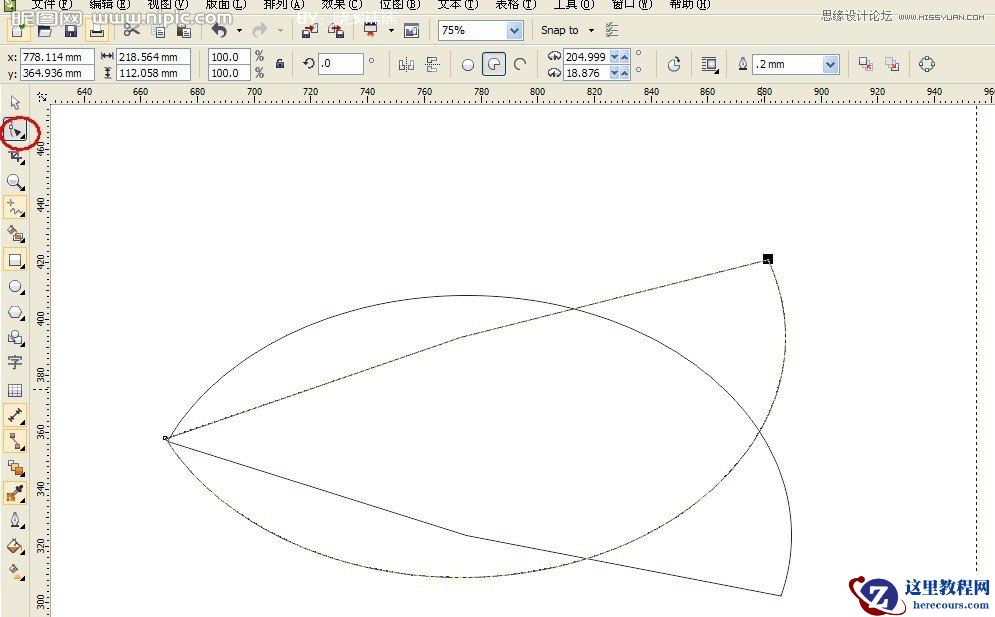 CorelDRAW基础教程：使用圆形工具简单绘制小鱼
