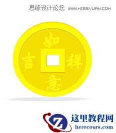 CorelDraw简单制作逼真的古代钱币