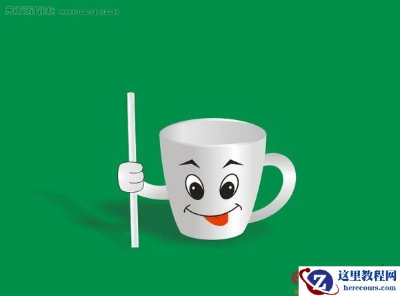 Coreldraw打造可爱俏皮的卡通杯子