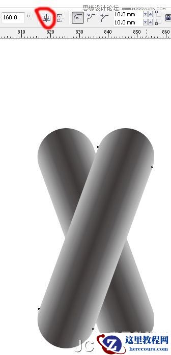 CorelDraw绘制立体效果的弹簧教程