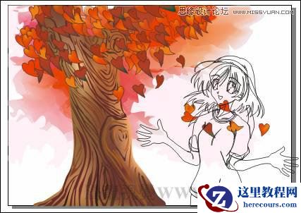 CorelDRAW绘制日式卡通美女教程