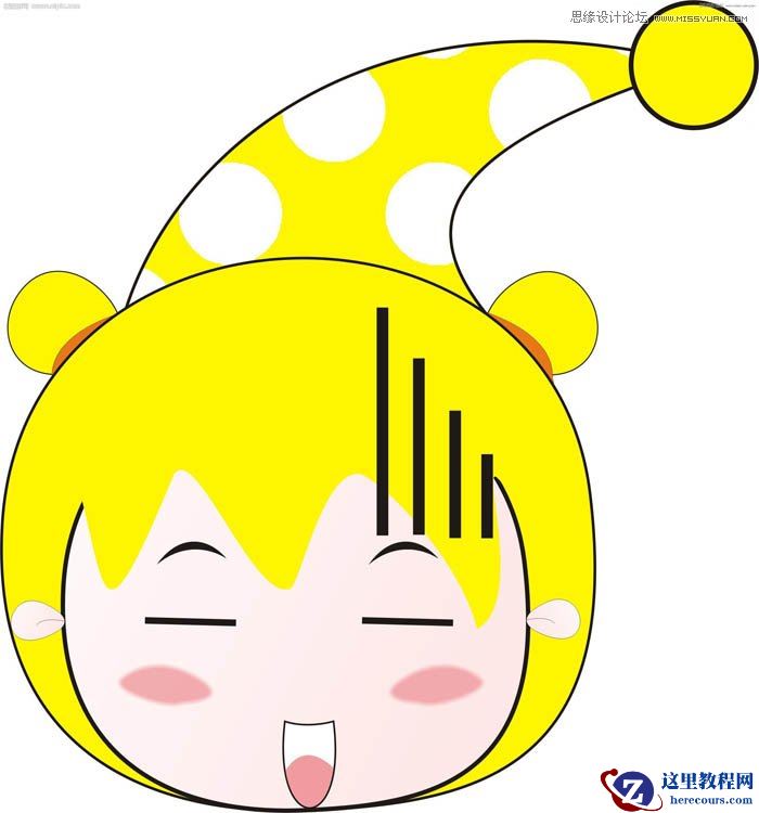 CorelDRAW基础教程：简单绘制可爱的娃娃