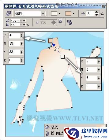 CorelDRAW绘制卡通风格的时尚美女教程