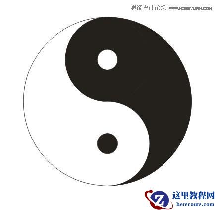 CorelDraw快速绘制时尚的太极形状