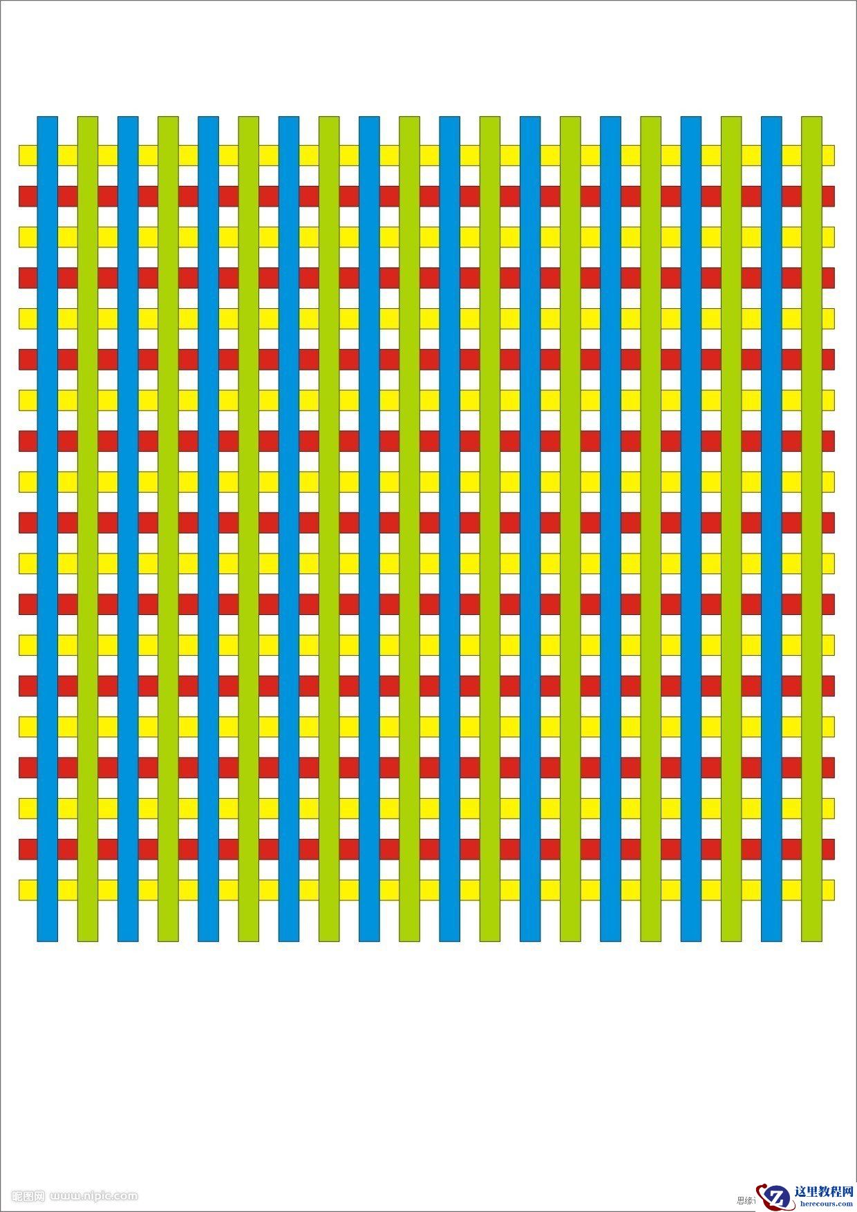 CorelDraw制作竹编效果