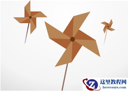 CorelDRAW绘制时尚简洁的纸风车效果图