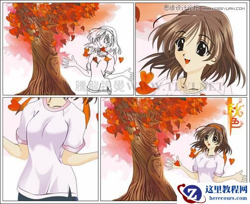 CorelDRAW绘制日式卡通美女教程