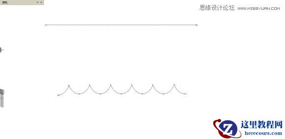 CorelDraw使用调和工具和变形工具画窗帘