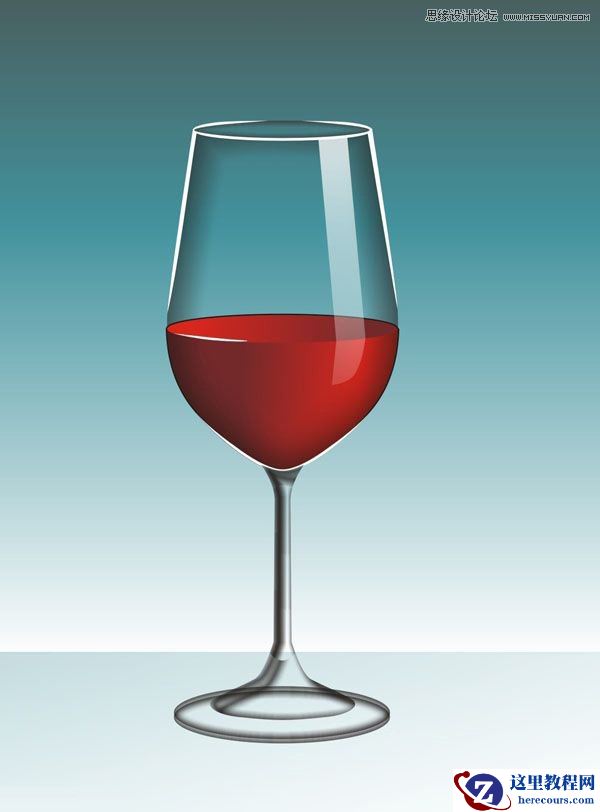 Coreldraw绘制质感的高脚杯教程