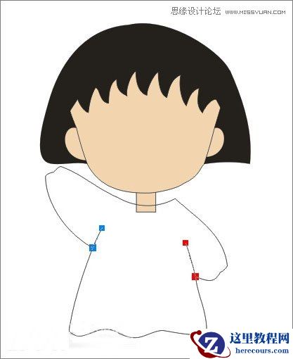 Coreldraw绘制樱桃小丸子儿童节插画