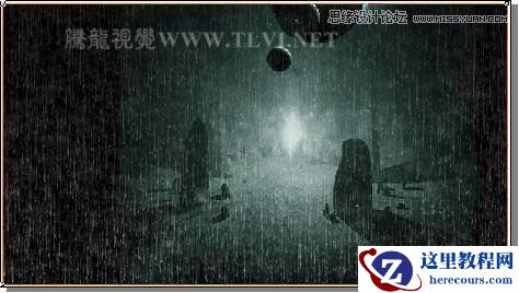 CorelDRAW绘制单色风格的恐怖场景教程